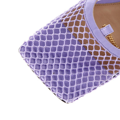 Bottega Veneta Women'S Chain Stretch Ballerina Flats Mesh And Leather