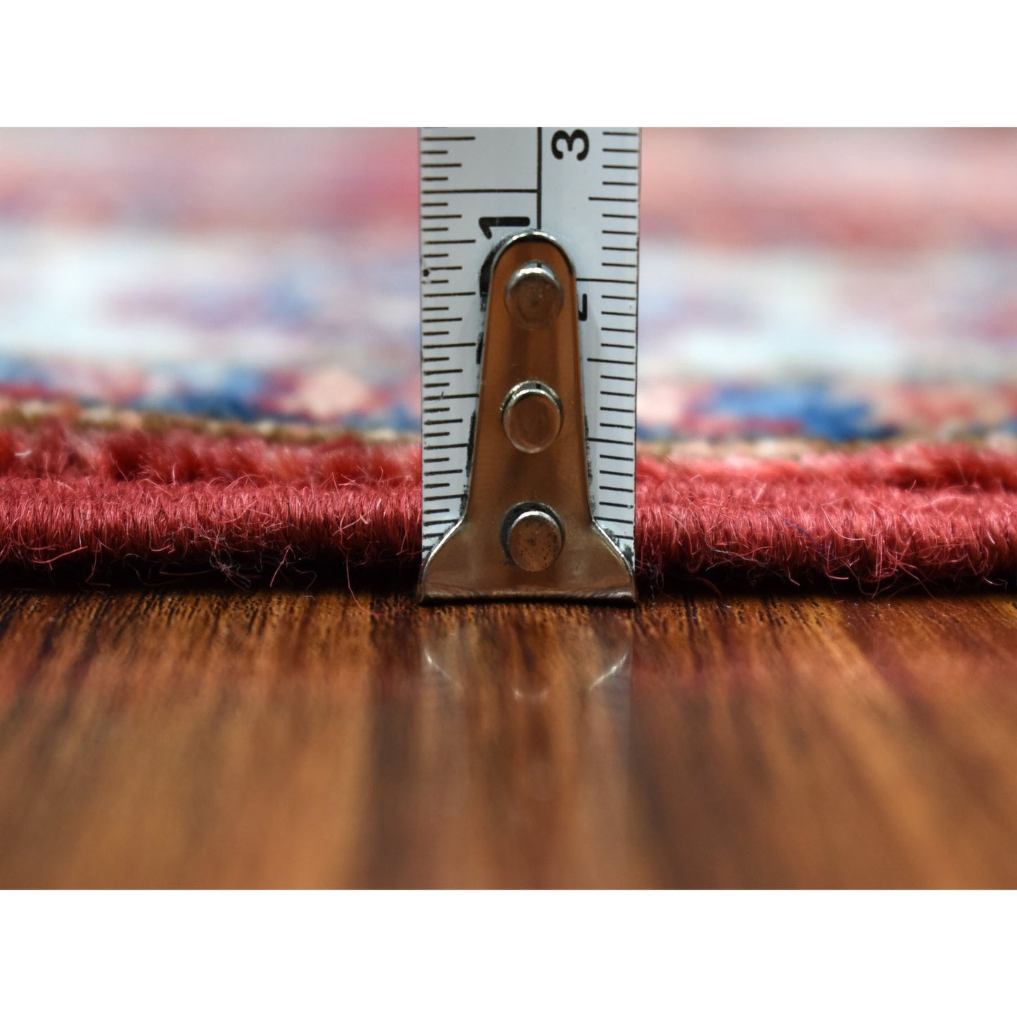 2'7"X8'6" Red Hand-Knotted Super Kazak Pure Wool Oriental Runner Rug