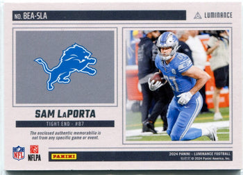 Sam Laporta 2024 Panini Luminance Beacons 2 Color
