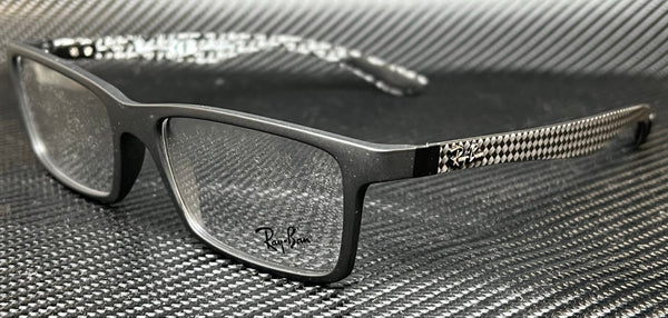 RAY BAN RX8901 5263 Gloss Black Rectangle Men's 55 mm Eyeglasses