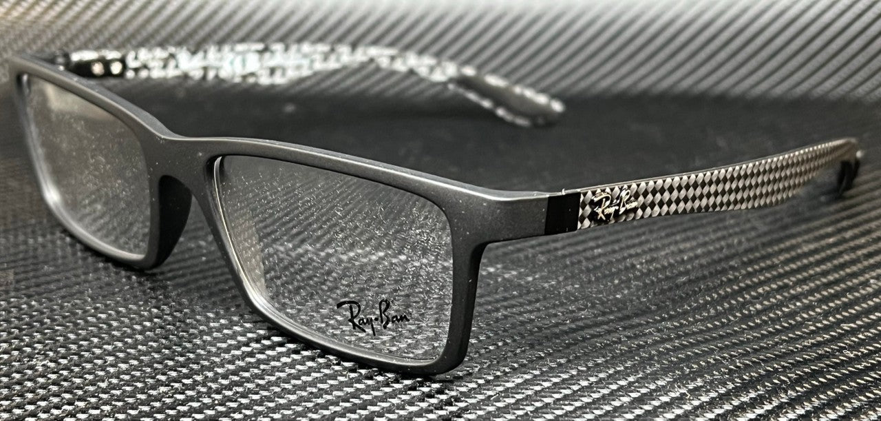 RAY BAN RX8901 5263 Gloss Black Rectangle Men's 55 mm Eyeglasses