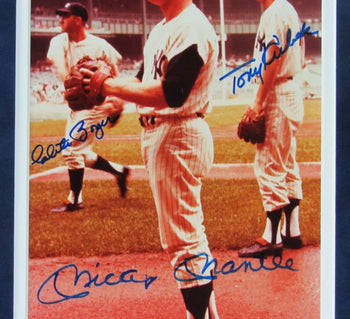 Mickey Mantle/Kubek/Boyer Yankees Signed/Auto