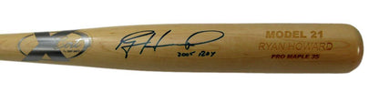 Ryan Howard Autographed/Inscribed X Bat Player