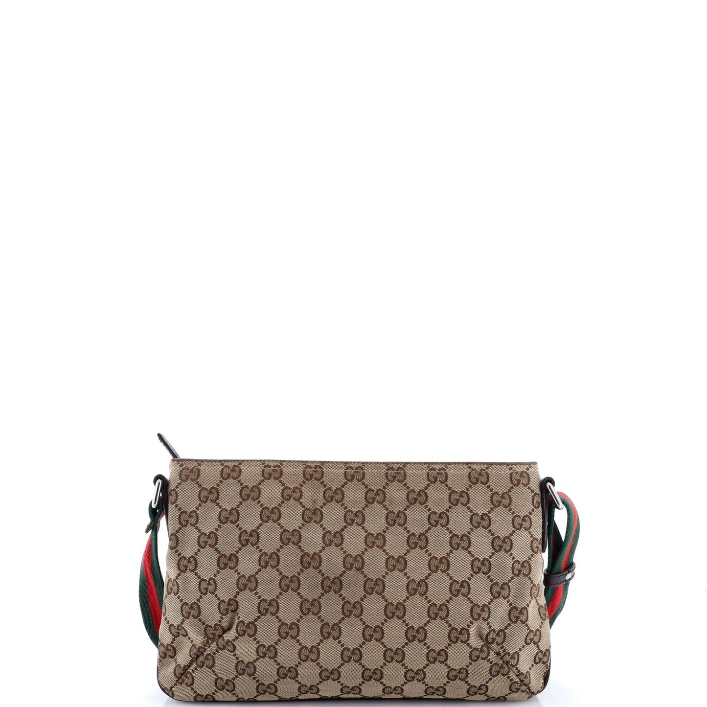 Gucci Web Strap Messenger Bag Gg Canvas Small