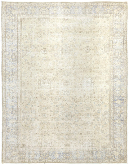 Handmade Antique Muted Distressed Oriental Rug