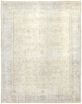 Handmade Antique Muted Distressed Oriental Rug