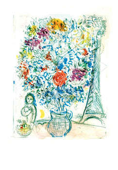 Marc Chagall Bouquet A La Tour Eiffel 
