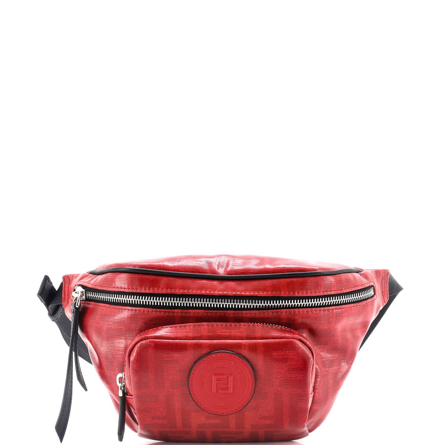 Fendi Front Pocket Waist Bag Zucca Coated Canvas