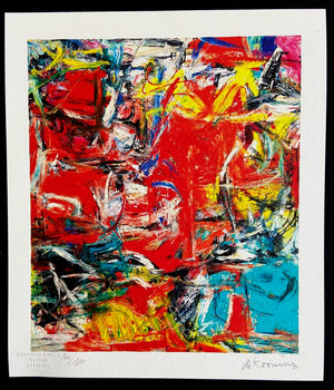 Willem De Kooning Action Painting Coa Signed