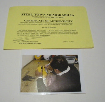 Franco Harris Pittsburgh Steelers Last One W/Coa