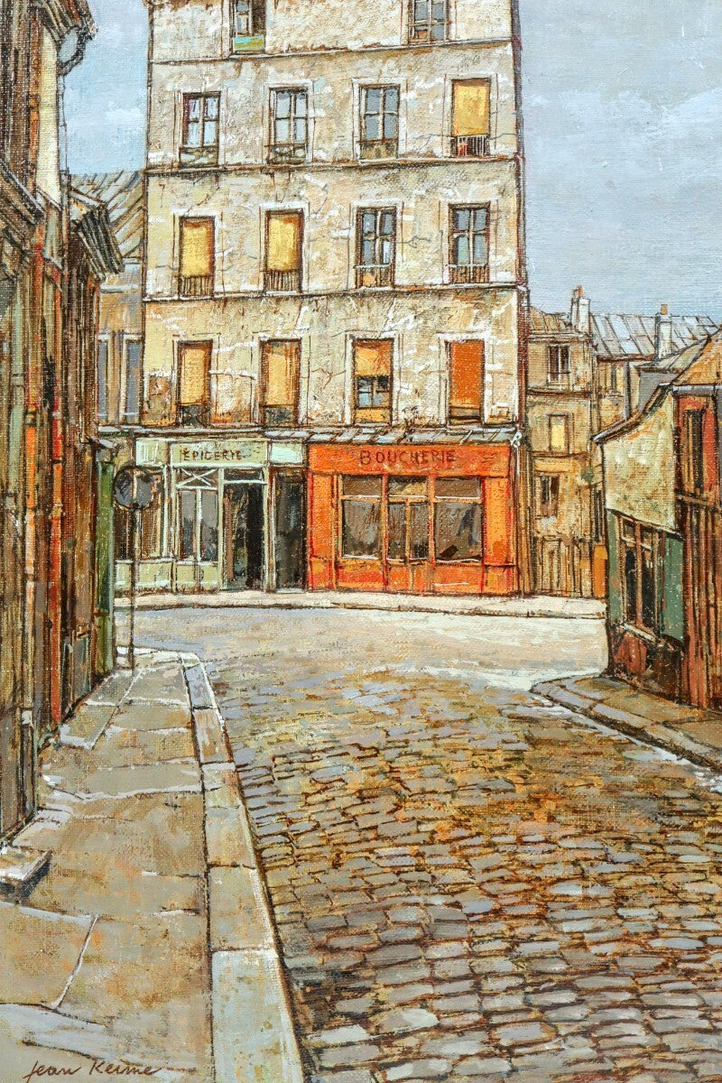 Jean Keime (French) - Mnilmontant Original Painting Oil On Canvas Signed Framed