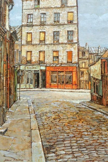 Jean Keime (French) - Mnilmontant Original Painting Oil On Canvas Signed Framed
