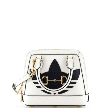 Gucci X Adidas Horsebit 1955 Top Handle Bag Leather With Applique Mini