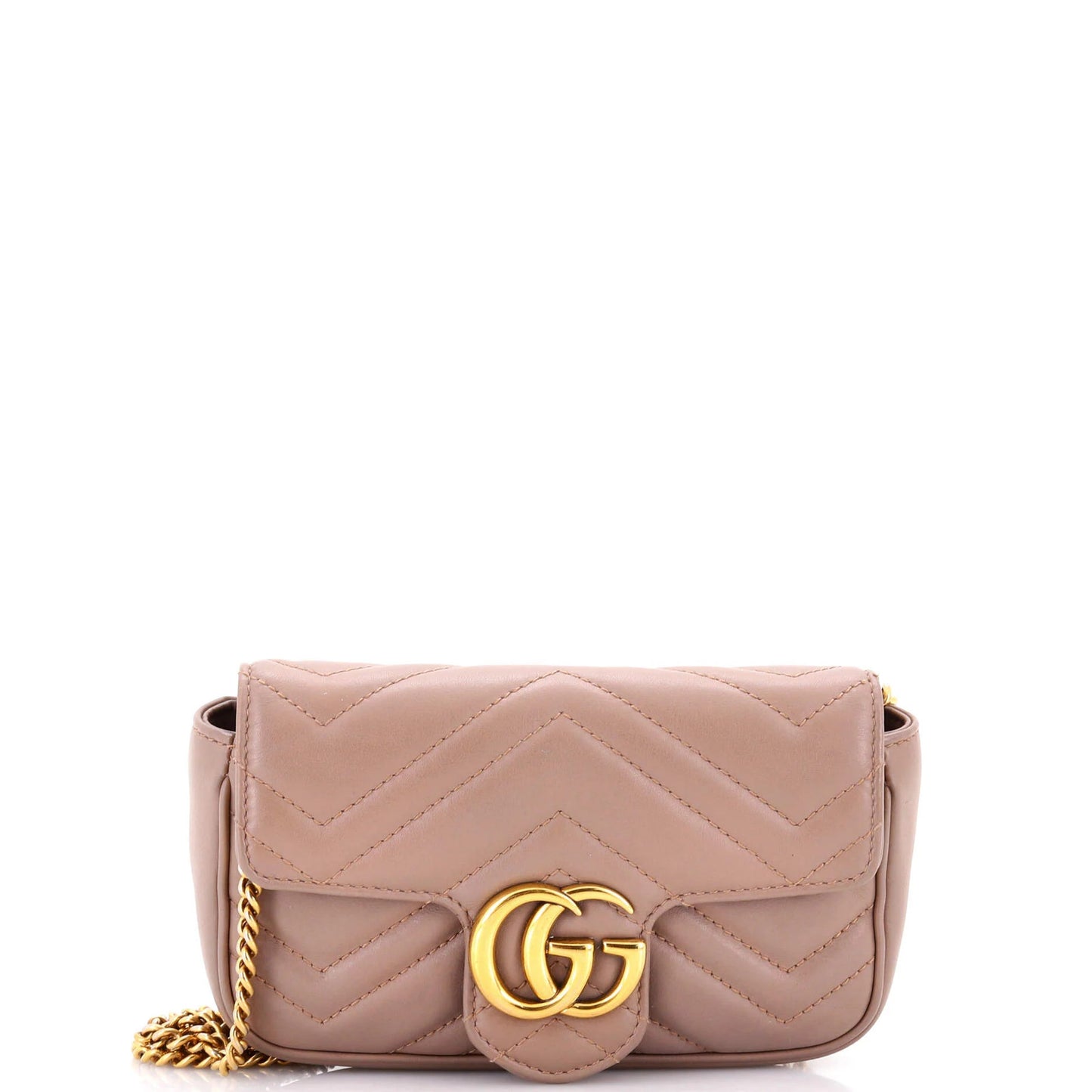 Gucci Gg Marmont Flap Bag Matelasse Leather Super Mini