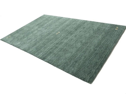 Handmade Dark Green Gabbeh Modern Rug Tribal