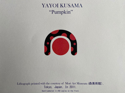 Yayoi Kusama Lithograph Mori Art Museum Coa