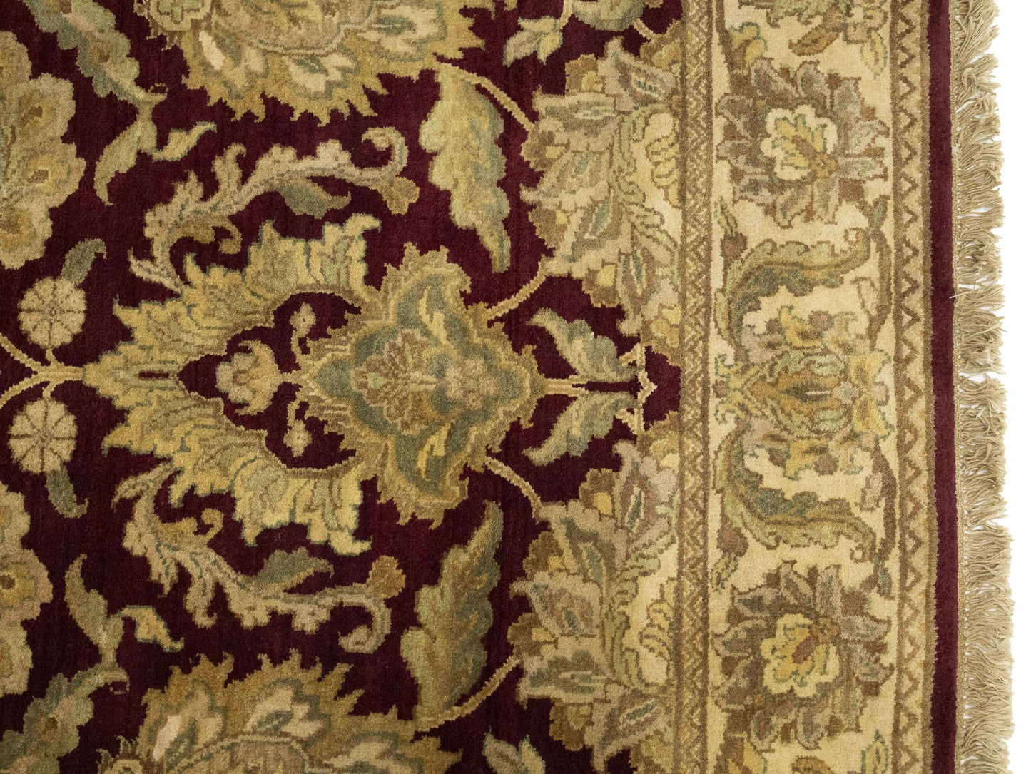 Thick handmade pile carpet agra jaipur oriental design floral decor ft 4x6