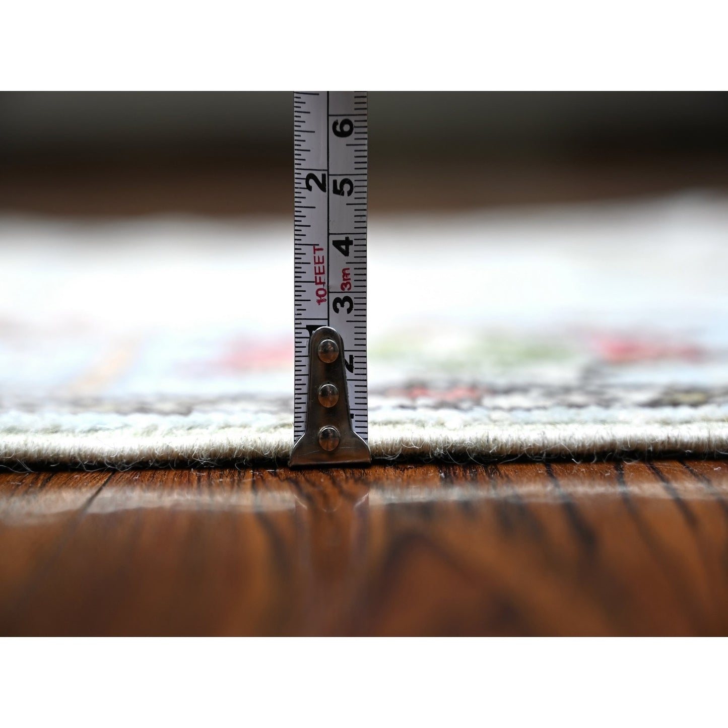 2'10"X11'6" Sky Blue Afghan Angora Oushak Wool Hand Knotted Runner Rug