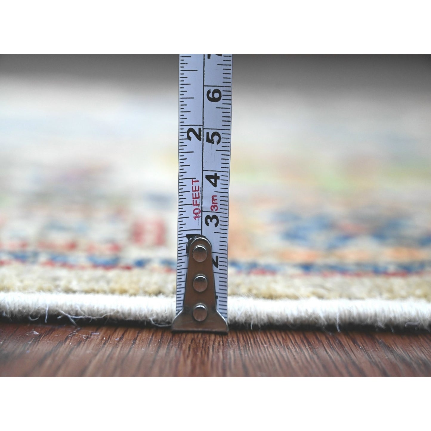 3'1"X5' Oyster Gray Peshawar Ziegler Mahal Design Wool Hand Knotted Rug