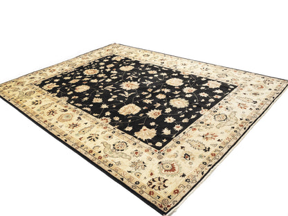 Handmade Floral Peshawar Oriental Rug Large Muted
