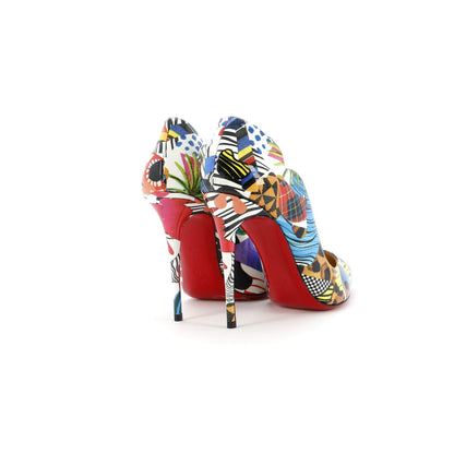 Christian Louboutin Women'S Hot Chick Pumps Printed Patent 100