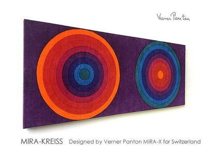 Vintage Verner Panton Mira Kreiss Velvet Cloth Large Art Board Mid Century