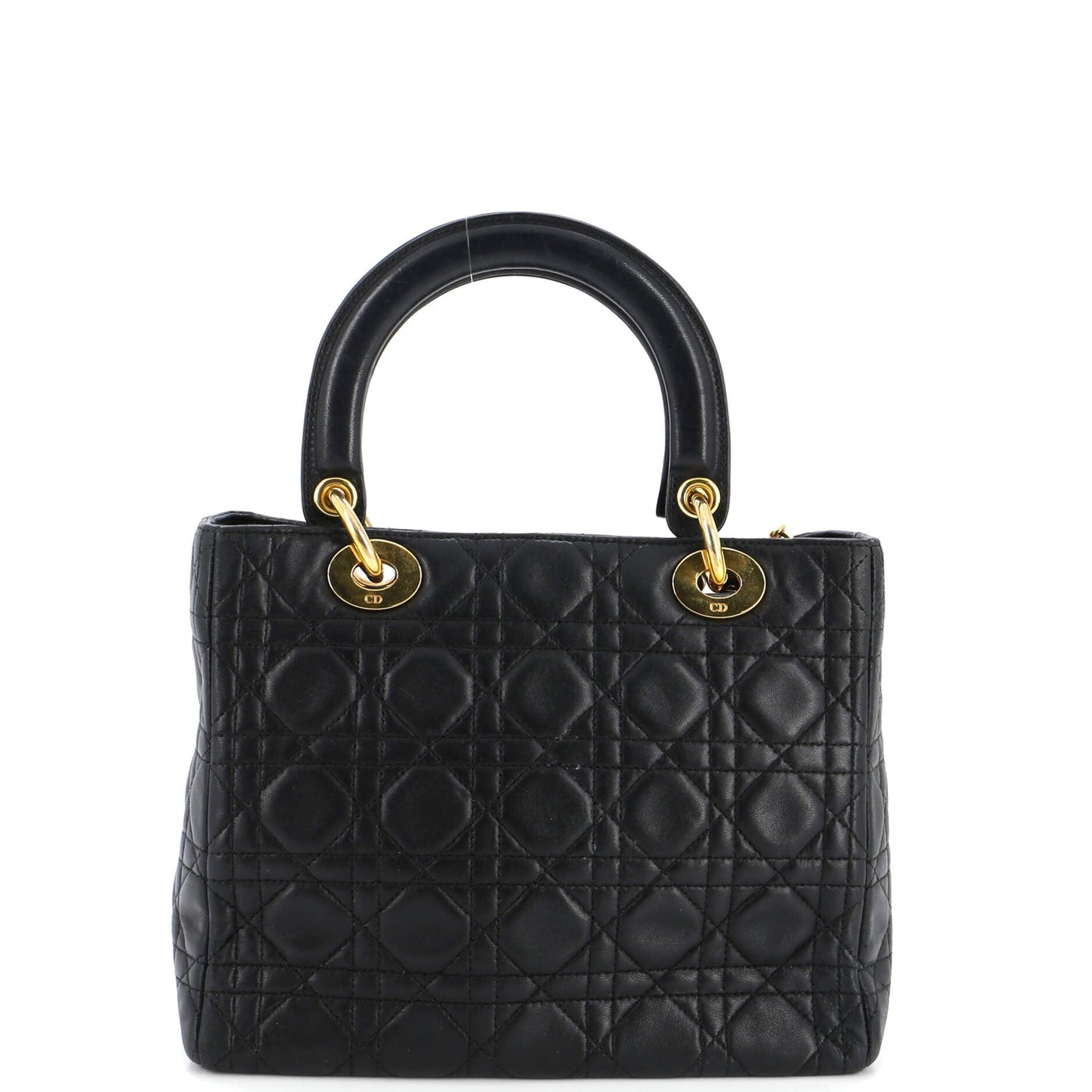 Christian Dior Vintage Lady Dior Bag Cannage Quilt Lambskin Medium