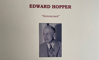 Edward Hopper 'Summer' Lithograph Coa Signed And Stamped 275 Ex