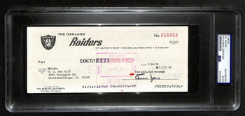 Al Davis Hof Signed/Autographed 8.5X3.5 Bank
