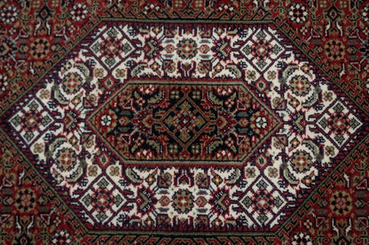 4X6 Ft Handmade Wool Indo-Bidjar Rug Floral
