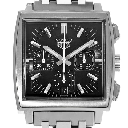Tag Heuer Monaco Chronograph Cs2111.Fc8119 Black Men'S Used Watch #71121