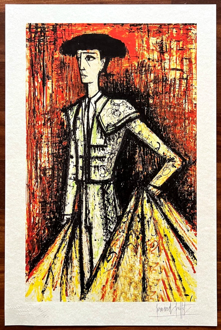 Bernard Buffet Certified Lithograph Coa Signed Op With Pen Numbered Pencil 180Ex