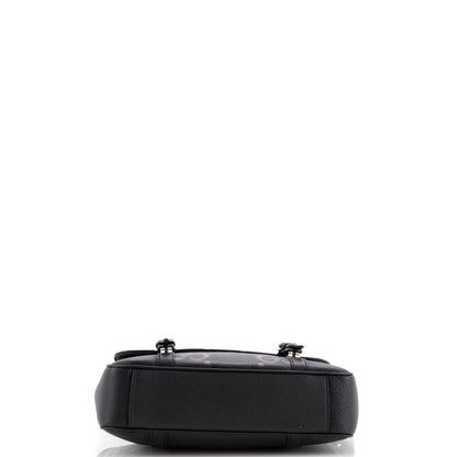 Gucci Double Belt Flap Messenger Bag Jumbo Gg Embossed Leather Medium