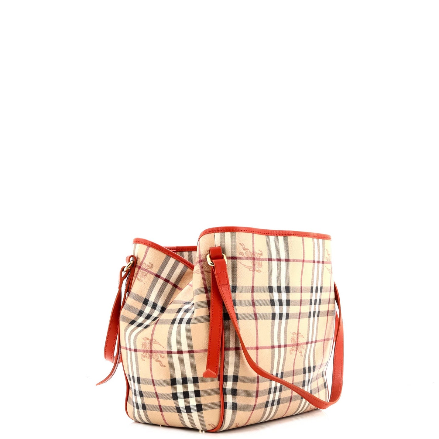 Burberry Canterbury Tote Haymarket Coated Canvas Small