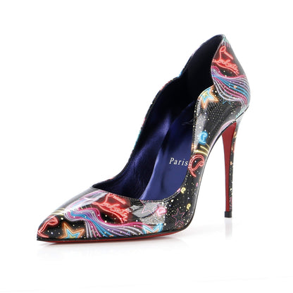 Christian Louboutin Women'S Hot Chick Pumps Printed Patent 100