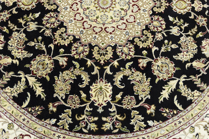 Black Floral Classic Handmade 6X6 Indo-Nain