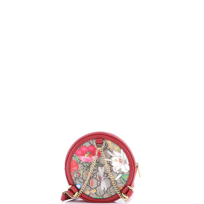 Gucci Ophidia Round Backpack Flora Gg Coated Canvas Mini