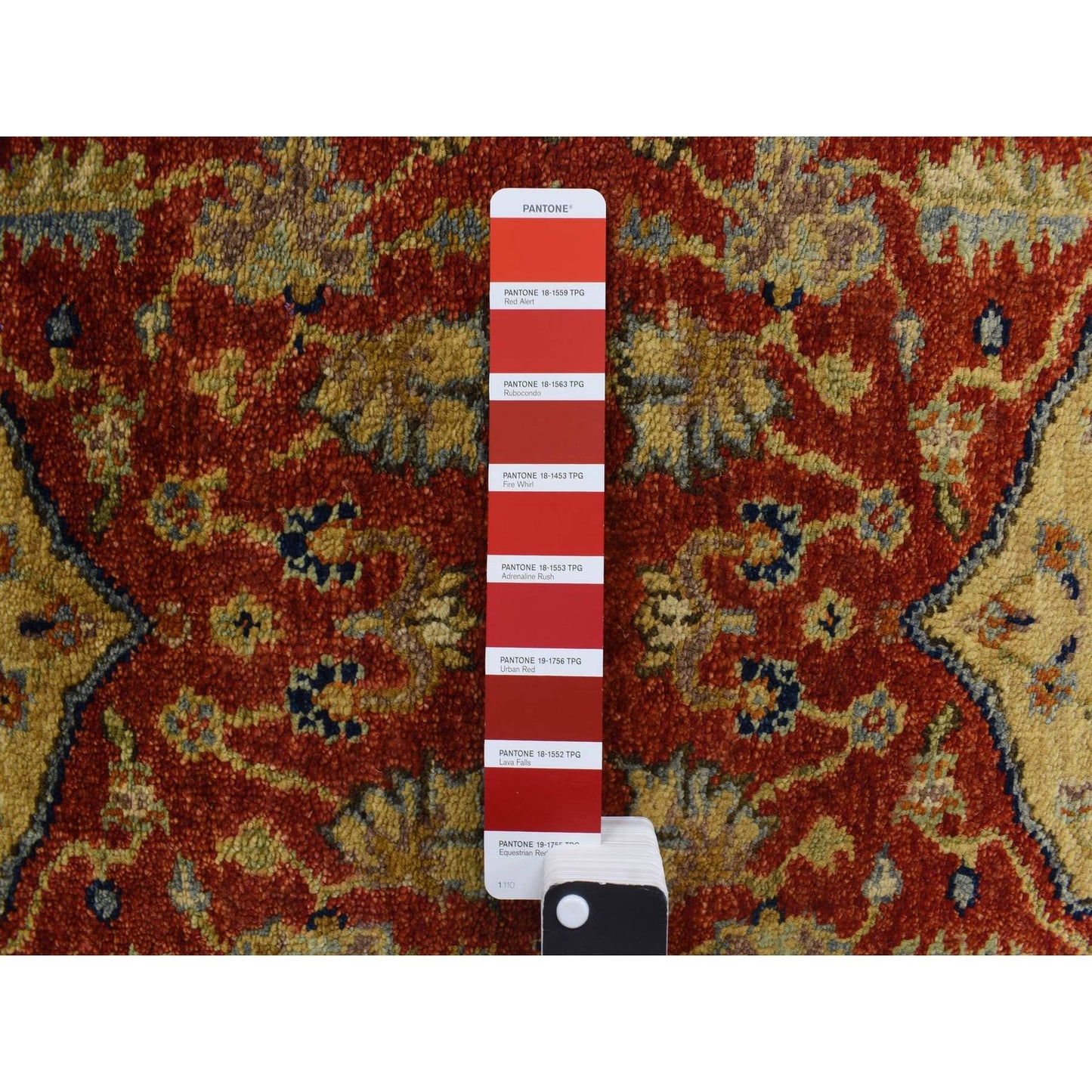 2'7"X17'7" Red Xl Antiqued Heris Hand Knotted Wool Runner Oriental Rug