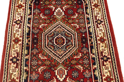 Handmade Floral Tribal Carpet for Bedroom and Bathroom 3X5 ft Oriental Bidjar Carpet