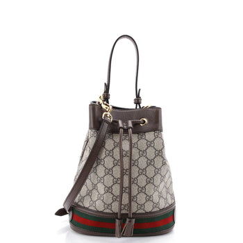 Gucci Ophidia Bucket Bag Gg Coated Canvas Small