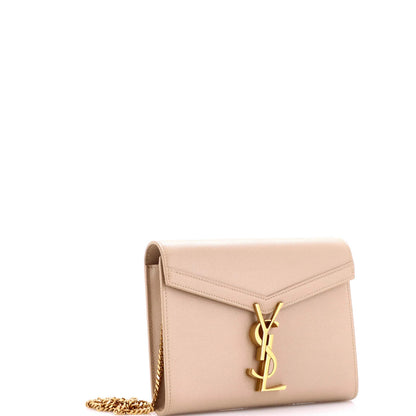 Saint Laurent Cassandra Chain Shoulder Bag Leather Small