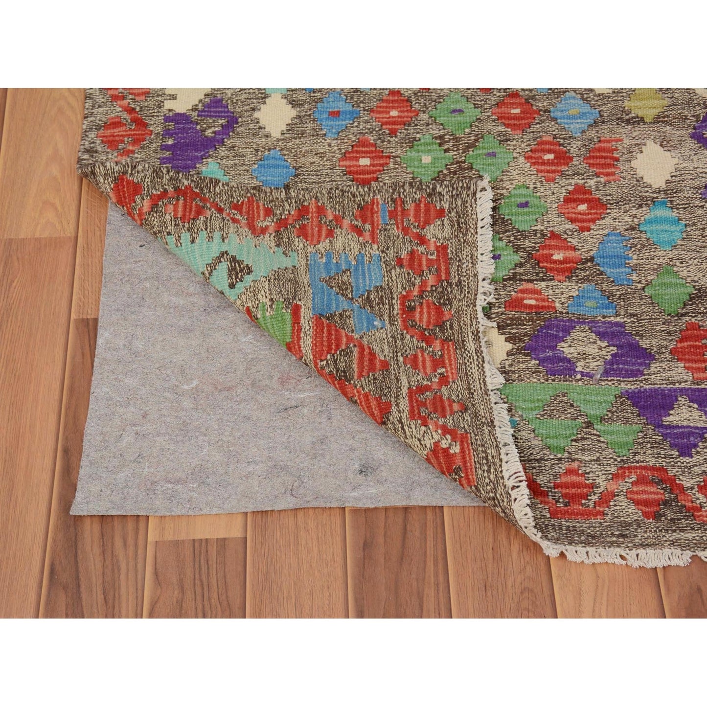 2'9"X4' Colorful Reversible Afghan Kilim Flat Weave Wool Hand Woven Rug