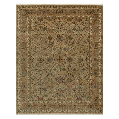 8'X10' Brown Kishoon Design 300 Kpsi New Zealand Wool Hand Knotted Rug