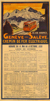 Geneve - Saleve Chemin De Fer Electrique 1930 By Francois Gos Rare