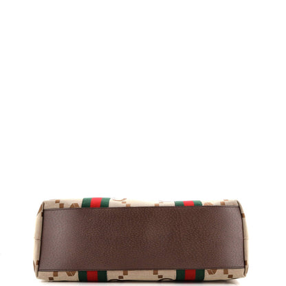 Gucci X Palace Web Shopper Tote Jumbo Gg Tri-Ferg Logo Canvas Medium