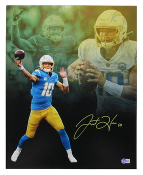 Justin Herbert Autographed 16X20 Photo Los