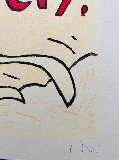 Yoshitomo Nara Lithograph Coa Signed In Pen Numbered In Pencil