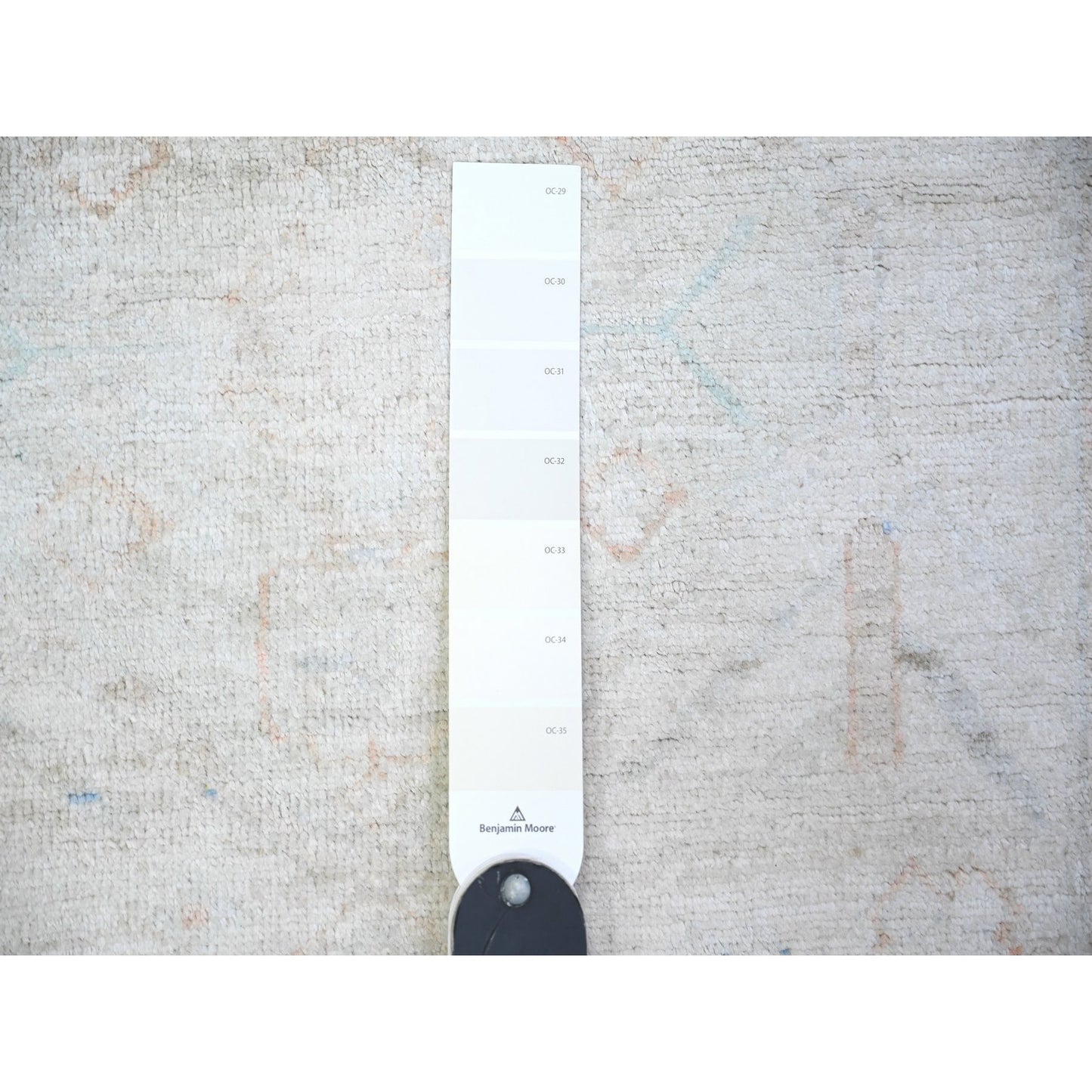 3'X4'9" Cascading White Hand Knotted White Wash Peshawar Oriental Rug