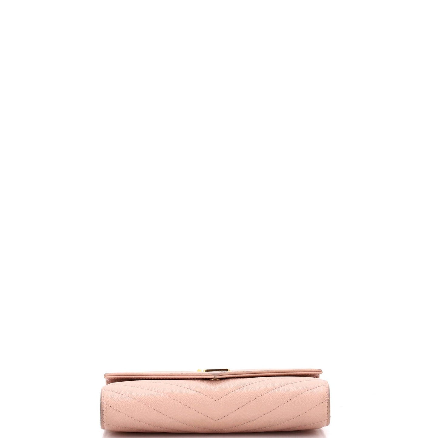 Saint Laurent Classic Monogram Flap Wallet Matelasse Chevron Leather Large