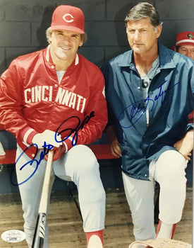 Pete Rose & Carl Yastrzemski Autographed 8X10 Baseball Photo (Jsa)